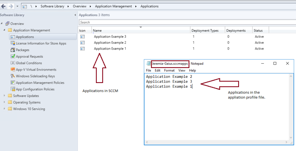 SCCM application persona and profile